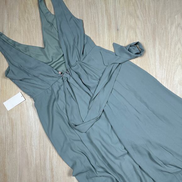NWT Show Me Your Mumu x BHLDN Sage Green Jenn Maxi Bridesmaid Elegant Dress XL - Picture 10 of 12